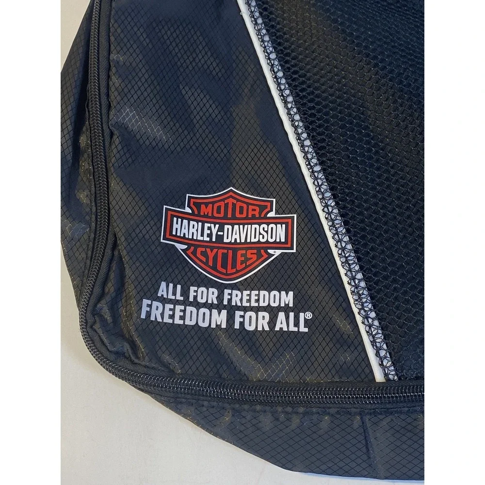 Harley-Davidson Luggage Organizer Bags Set Of 2 Black Nylon Mesh Zip Travel